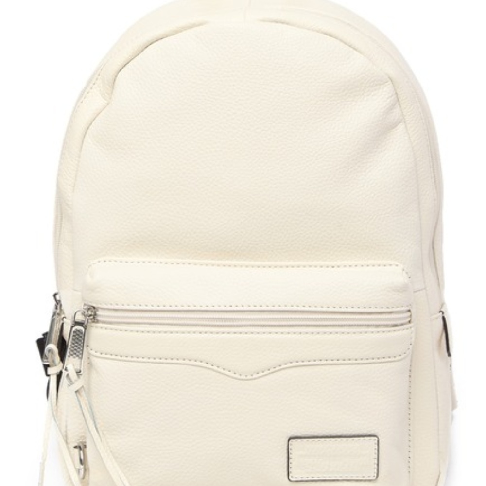 Rebecca Minkoff-Double Zip Leather Backpack-"Oat"